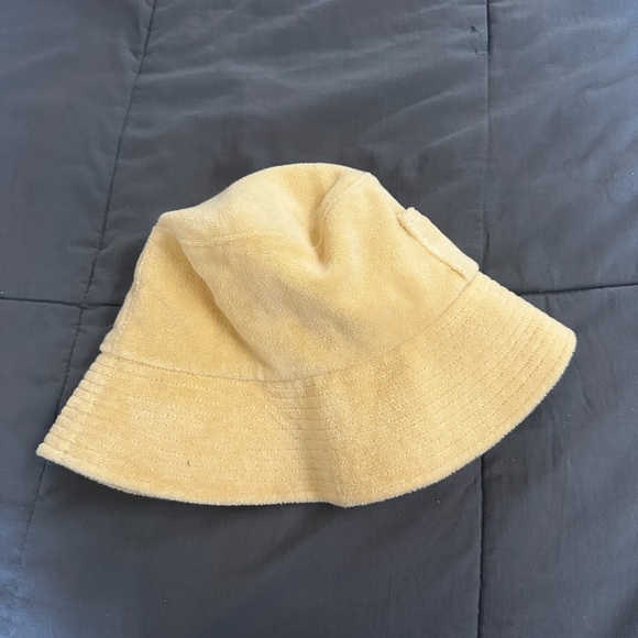 lack of color wave terry bucket hat in yellow - Picture 2 of 5